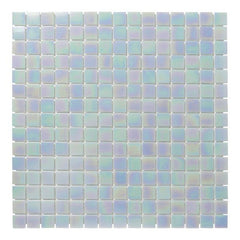 The Mosaic Factory Amsterdam Mozaiek Tegel Vierkant - Licht Blauw Glas Parelmoer Serie 322x322 mm