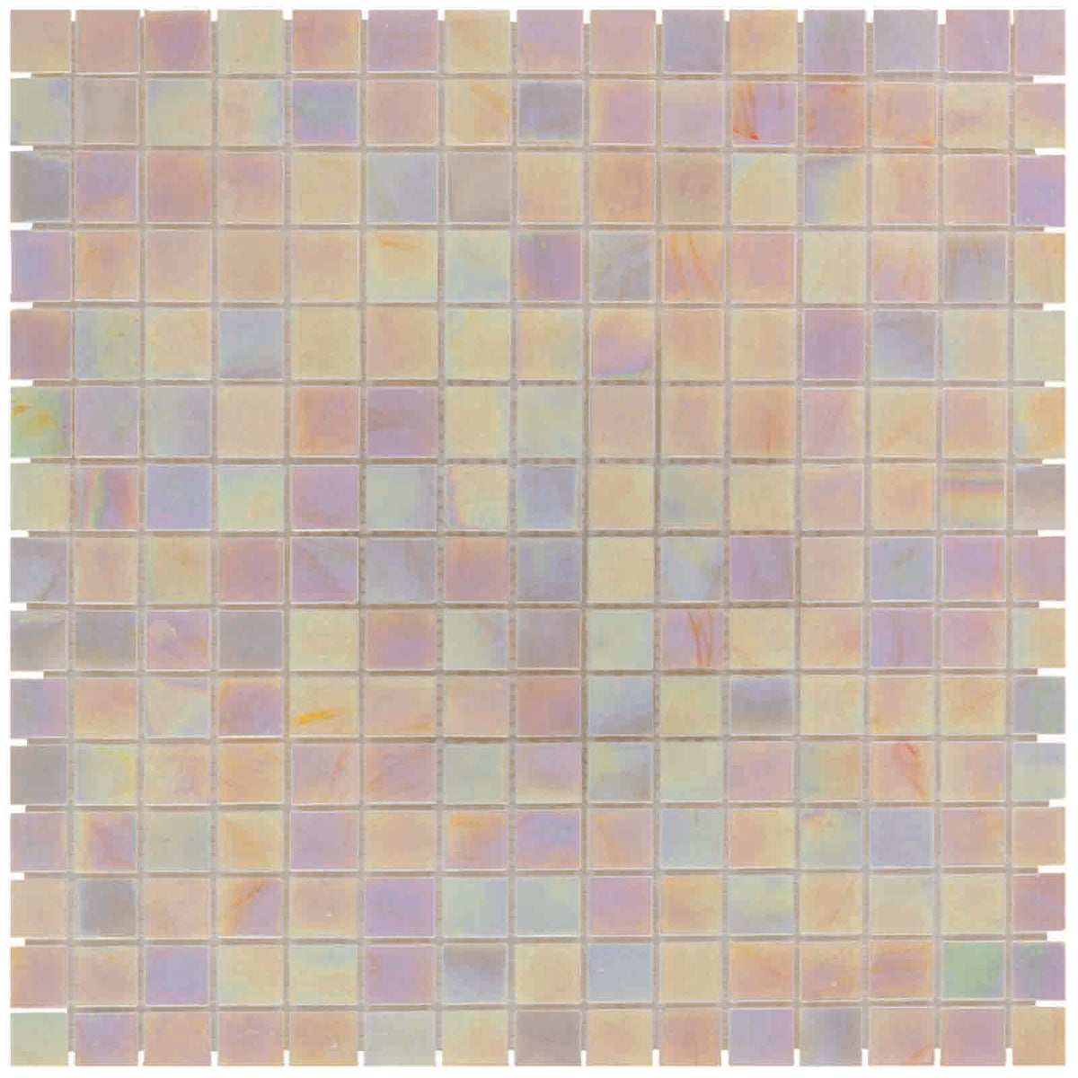 The Mosaic Factory Amsterdam Mozaiek Tegel Vierkant - Licht Roze Glas Parelmoer Serie 322x322 mm