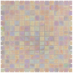 The Mosaic Factory Amsterdam Mozaiek Tegel Vierkant - Licht Roze Glas Parelmoer Serie 322x322 mm