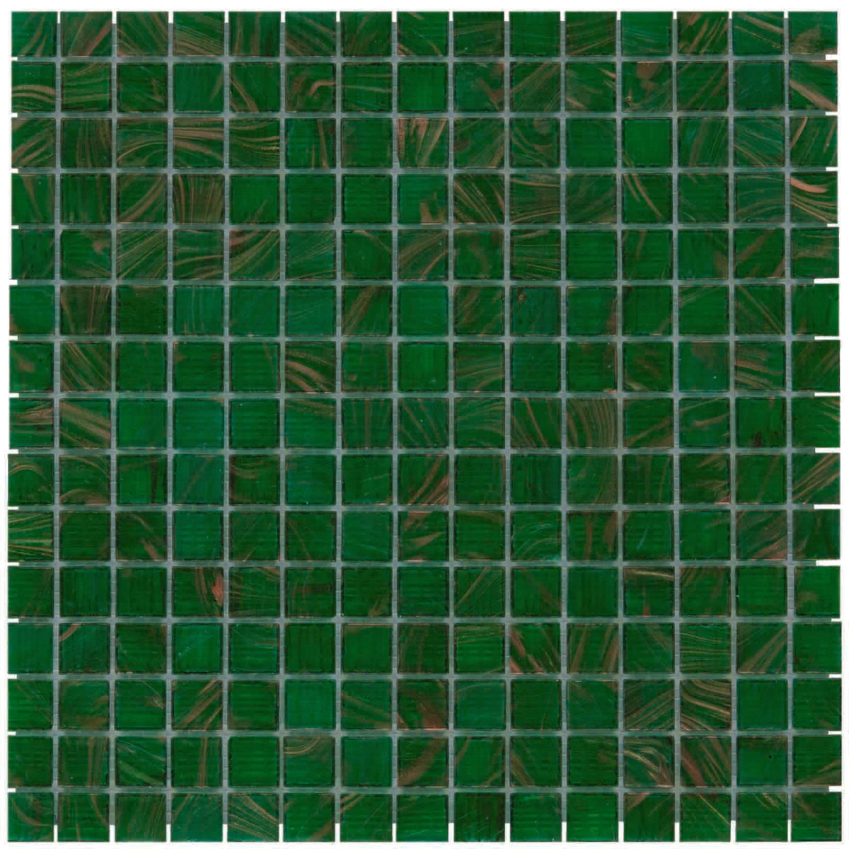 The Mosaic Factory Amsterdam Mozaiek Tegel Vierkant - Midden Groen Glas Goud Serie 322x322 mm