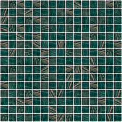 The Mosaic Factory Amsterdam Mozaiek Tegel Vierkant - Midden Groen Glas Goud Serie 322x322 mm