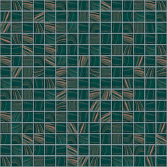 The Mosaic Factory Amsterdam Mozaiek Tegel Vierkant - Midden Groen Glas Goud Serie 322x322 mm