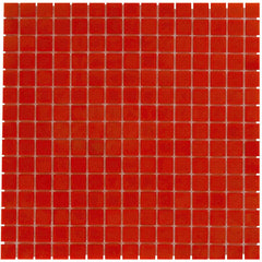 The Mosaic Factory Amsterdam Mozaiek Tegel Vierkant - Red Glas Basic 322x322 mm