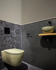 The Mosaic Factory Amsterdam Mozaiek Tegel Vierkant - Super Zwart Glas Basic 322x322 mm