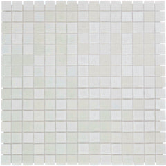 The Mosaic Factory Amsterdam Mozaiek Tegel Vierkant - Witte Mix Glas Basic 322x322 mm