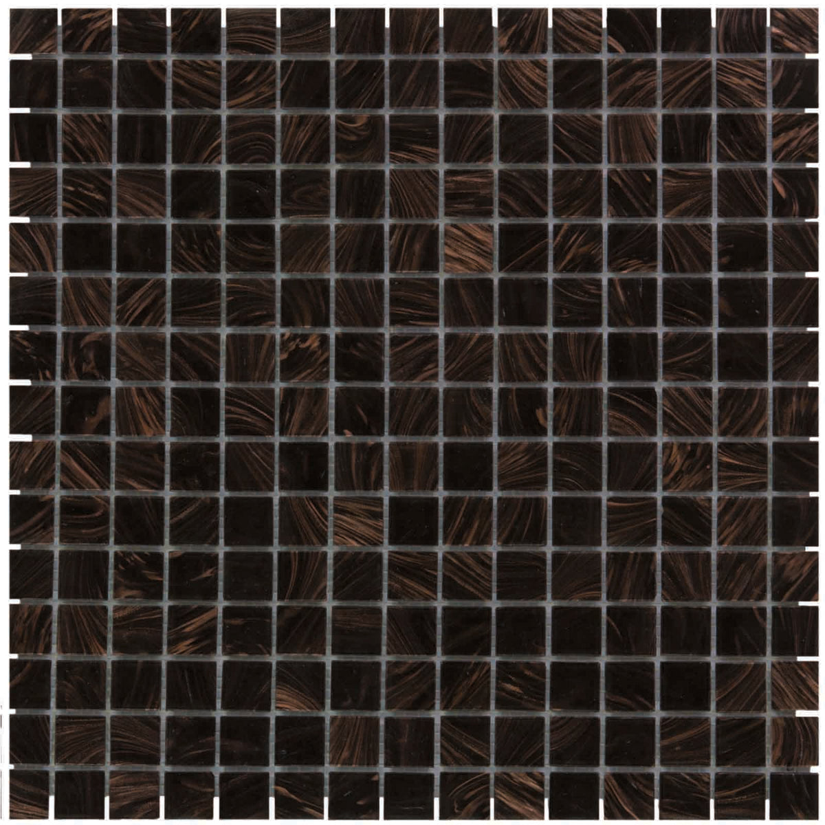 The Mosaic Factory Amsterdam Mozaiek Tegel Vierkant - Zwart Glas Goud Serie 322x322 mm