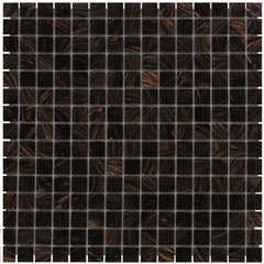 The Mosaic Factory Amsterdam Mozaiek Tegel Vierkant - Zwart Glas Goud Serie 322x322 mm