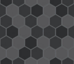 The Mosaic Factory London Mozaiek Tegel Hexagon - Donker Grijs Mix Porselein Ongeglazuurd, R11 281x325 mm