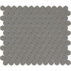 The Mosaic Factory London Mozaiek Tegel Hexagon - Donker Grijs Porselein Ongeglazuurd, R11 260x300 mm