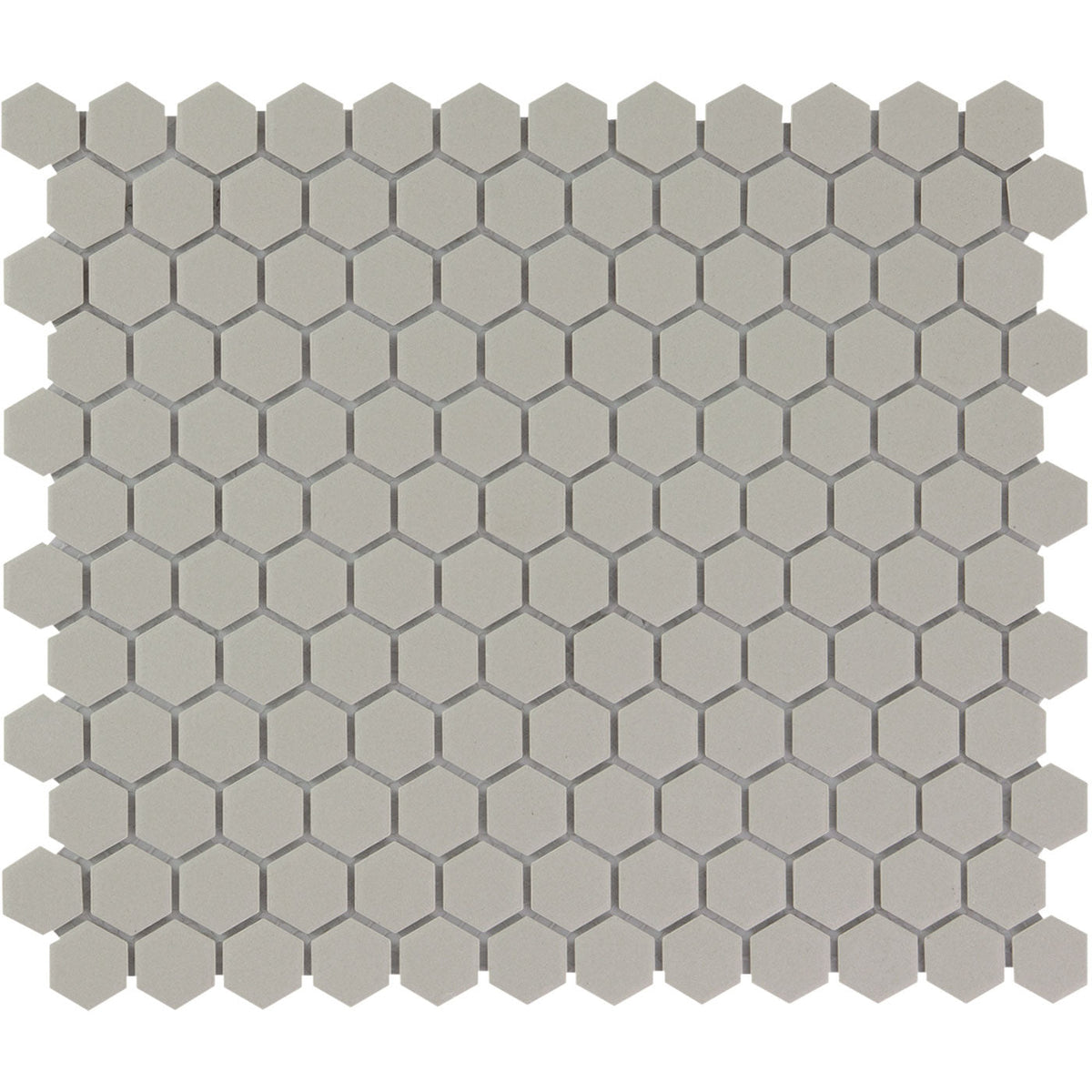 The Mosaic Factory London Mozaiek Tegel Hexagon - Grijs Porselein Ongeglazuurd, R11 260x300 mm