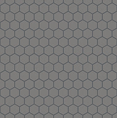 The Mosaic Factory London Mozaiek Tegel Hexagon - Grijs Porselein Ongeglazuurd, R11 260x300 mm