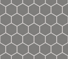 The Mosaic Factory London Mozaiek Tegel Hexagon - Grijs Porselein Ongeglazuurd, R11 281x325 mm