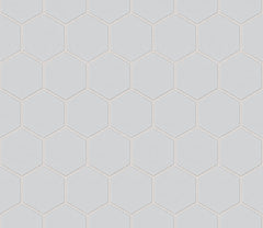The Mosaic Factory London Mozaiek Tegel Hexagon - Super Wit Porselein Ongeglazuurd, R11 281x325 mm