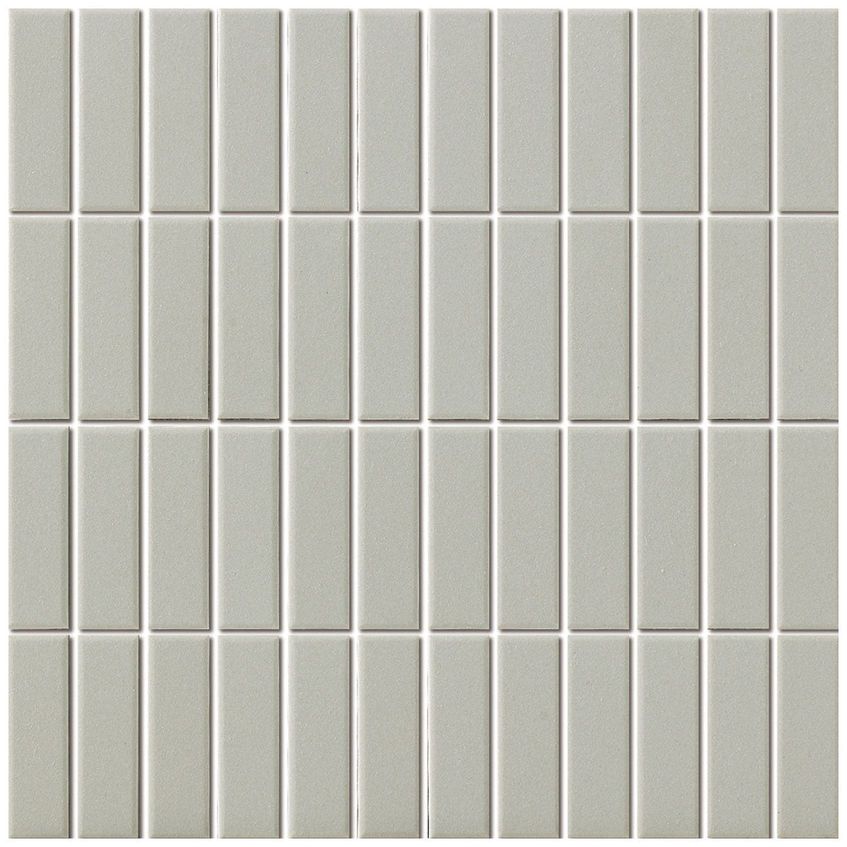 The Mosaic Factory London Mozaiek Tegel Rechthoek - Mat Grijs Porselein Ongeglazuurd, R11 23x73x6 mm