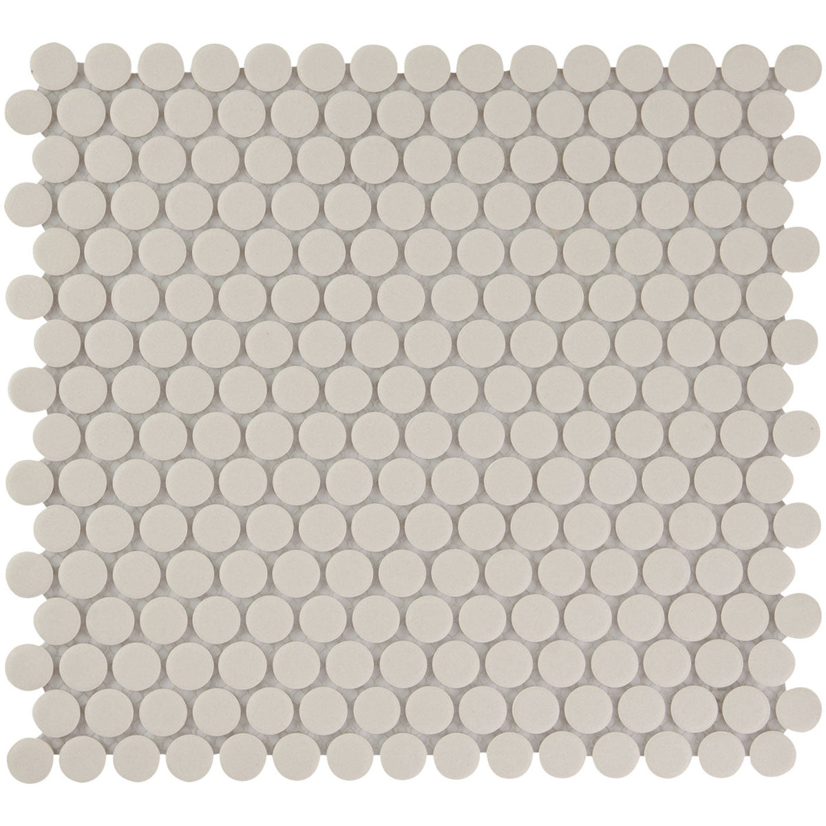 The Mosaic Factory London Mozaiek Tegel Rond - Wit Porselein Ongeglazuurd, R11 315x294 mm