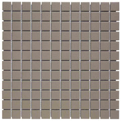 The Mosaic Factory London Mozaiek Tegel Vierkant - Donker Grijs Porselein Ongeglazuurd, R11 300x300 mm