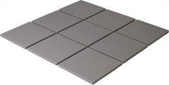 The Mosaic Factory London Mozaiek Tegel Vierkant - Donker Grijs Porselein Ongeglazuurd, R11 95x95x6 mm
