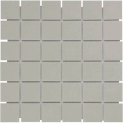 The Mosaic Factory London Mozaiek Tegel Vierkant - Grijs Porselein Ongeglazuurd, R11 309x309 mm