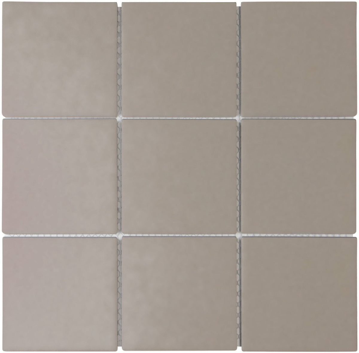 The Mosaic Factory London Mozaiek Tegel Vierkant - Grijs Porselein Ongeglazuurd, R11 95x95x6 mm
