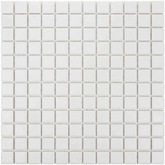 The Mosaic Factory London Mozaïek Tegel Vierkant - Porselein Super Wit Ongeglazuurd, R11 300x300 mm