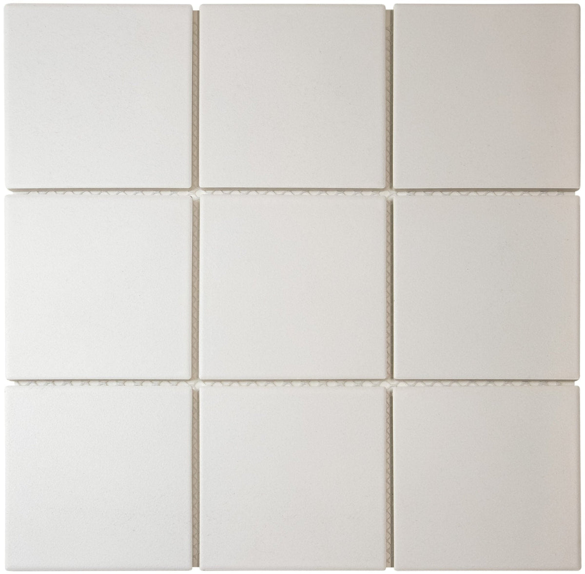 The Mosaic Factory London Mozaiek Tegel Vierkant - Super Wit Porselein Ongeglazuurd, R11 95x95x6 mm