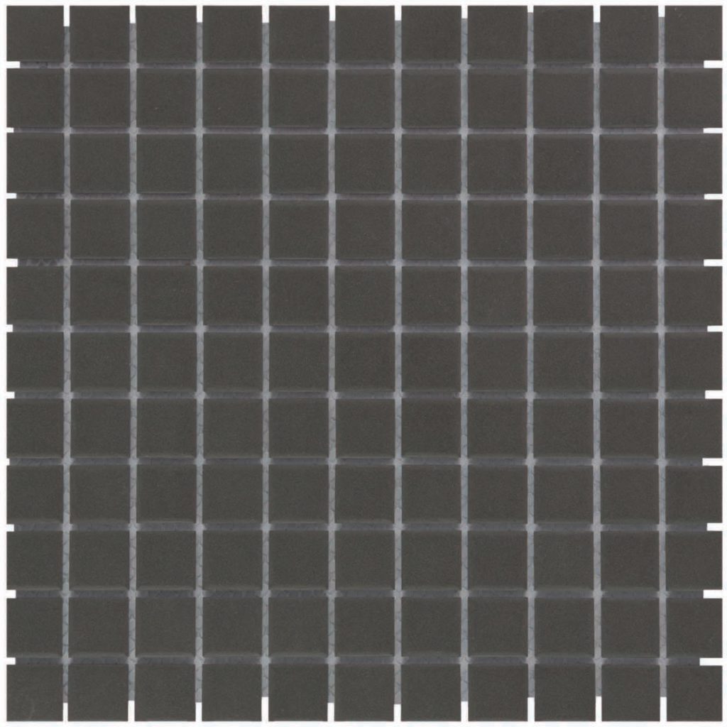 The Mosaic Factory London Mozaiek Tegel Vierkant - Zwart Porselein Ongeglazuurd, R11 300x300 mm