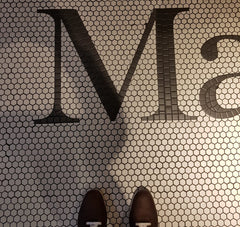 The Mosaic Factory London Mozaiek Tegel Vierkant - Zwart Porselein Ongeglazuurd, R11 300x300 mm