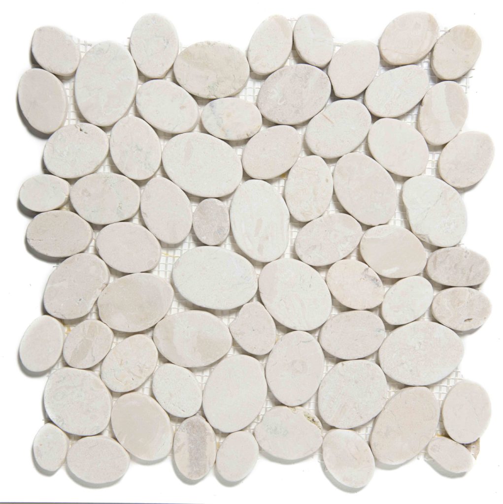 The Mosaic Factory Natural Stone Mozaiek Tegel Pebbles - Ivory Marmer Natural 302x300 mm