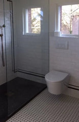 The Mosaic Factory Paris Mozaiek Tegel Basketweave - Wit en Zwart Porselein Geglazuurd 300x300 mm