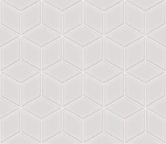 The Mosaic Factory Paris Mozaiek Tegel Cubic - Wit Porselein Geglazuurd 266x305 mm