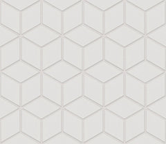 The Mosaic Factory Paris Mozaiek Tegel Cubic - Wit Porselein Geglazuurd 266x305 mm