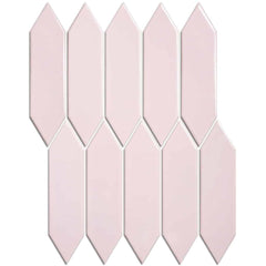 The Mosaic Factory Paris Mozaiek Tegel Picket- Roze Porselein Geglazuurd 255x315 mm