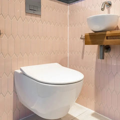 The Mosaic Factory Paris Mozaiek Tegel Picket- Roze Porselein Geglazuurd 255x315 mm