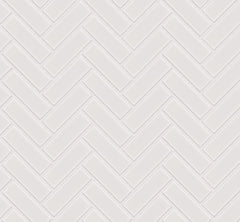 The Mosaic Factory Paris Mozaiek Tegel Visgraat - Wit Porselein Geglazuurd 247x318 mm