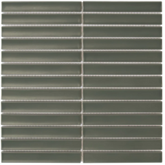 The Mosaic Factory Sevilla Mozaïek Tegel Kitkat Vinger - Army Groen Porselein Geglazuurd 296x299 mm