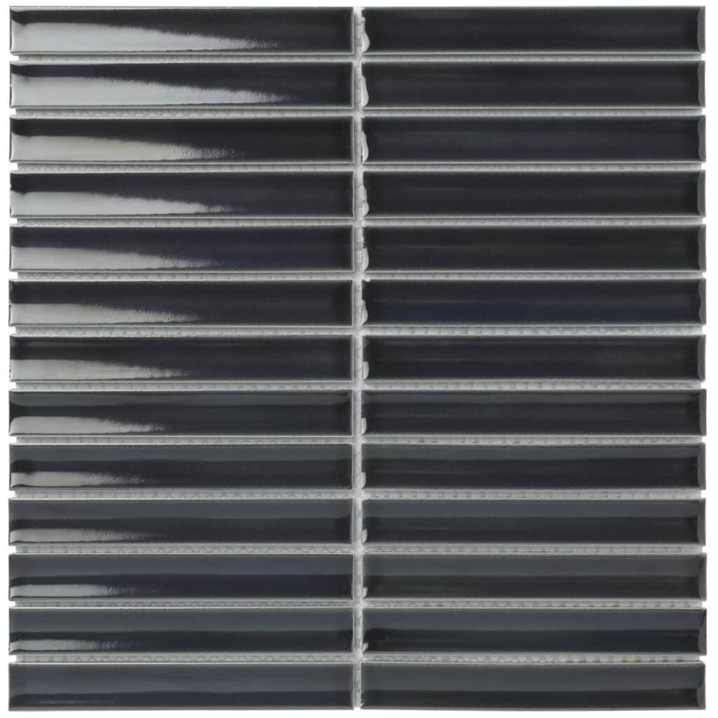 The Mosaic Factory Sevilla Mozaïek Tegel Kitkat Vinger - Blauw Grijs Porselein Geglazuurd 296x299 mm