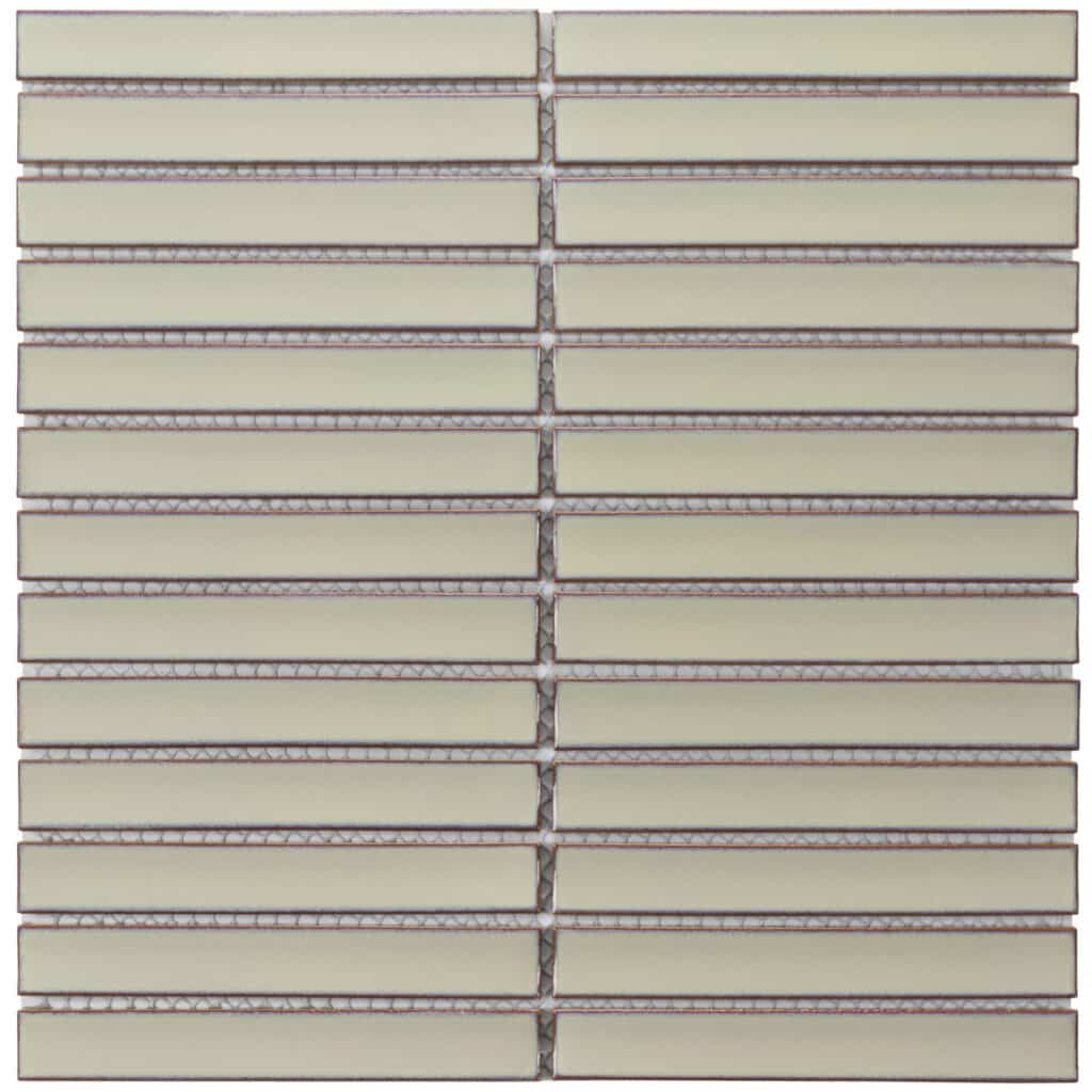 The Mosaic Factory Sevilla Mozaïek Tegel Kitkat Vinger - Café Latte Porselein Geglazuurd 296x299 mm