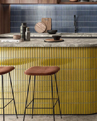 The Mosaic Factory Sevilla Mozaïek Tegel Kitkat Vinger - Geel Porselein Geglazuurd 296x299 mm