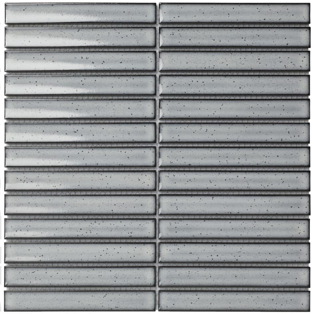 The Mosaic Factory Sevilla Mozaïek Tegel Kitkat Vinger - Licht Grijs Porselein Geglazuurd 296x299 mm