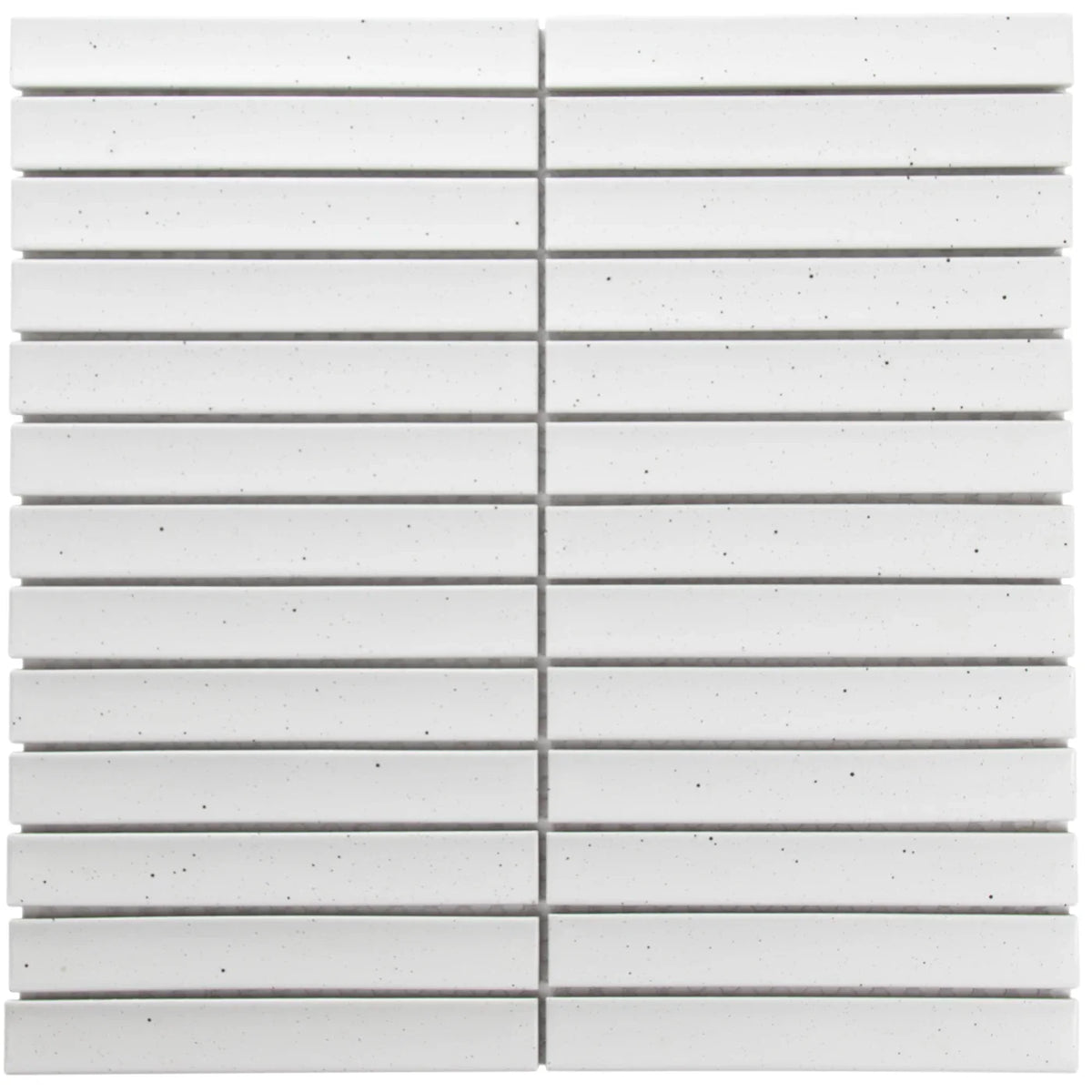 The Mosaic Factory Sevilla Mozaïek Tegel Kitkat Vinger - Mat Stracciatella Porselein Geglazuurd 296x299 mm