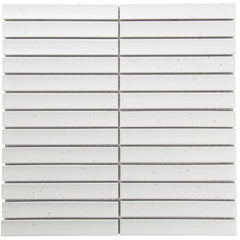 The Mosaic Factory Sevilla Mozaïek Tegel Kitkat Vinger - Mat Stracciatella Porselein Geglazuurd 296x299 mm