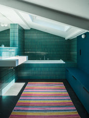 The Mosaic Factory Sevilla Mozaïek Tegel Kitkat Vinger - Oceaan Groen Porselein Geglazuurd 296x299 mm