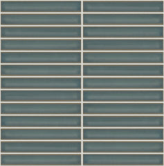 The Mosaic Factory Sevilla Mozaïek Tegel Kitkat Vinger - Regenwoud Groen Porselein Geglazuurd 296x299 mm