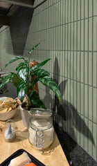 The Mosaic Factory Sevilla Mozaïek Tegel Kitkat Vinger - Sage Groen Mat