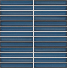 The Mosaic Factory Sevilla Mozaïek Tegel Kitkat Vinger - Spijkerbroek Blauw Porselein Geglazuurd 296x299 mm