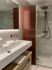 The Mosaic Factory Sevilla Mozaïek Tegel Kitkat Vinger - Terra Rood Porselein Geglazuurd 296x299 mm