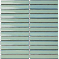 The Mosaic Factory Sevilla Mozaïek Tegel Kitkat Vinger - Turquoise Porselein Geglazuurd 296x299 mm