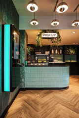 The Mosaic Factory Sevilla Mozaïek Tegel Kitkat Vinger - Turquoise Porselein Geglazuurd 296x299 mm