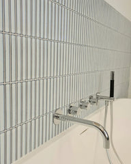 The Mosaic Factory Sevilla Mozaïek Tegel Kitkat Vinger - Wit Porselein Geglazuurd 296x299 mm