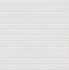 The Mosaic Factory Sevilla Mozaïek Tegel Kitkat Vinger - Wit Porselein Geglazuurd 296x300 mm